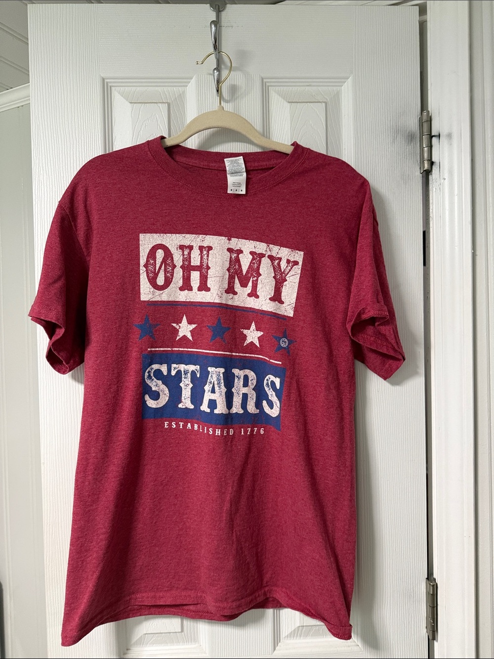 Red Patriotic Graphic Short Sleeve Tee
